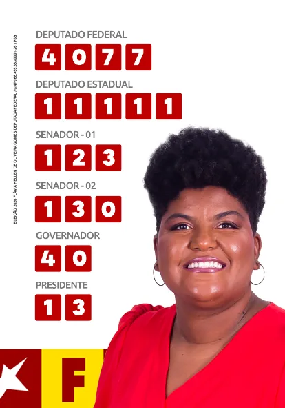 Santinho — verso (Time de Lula)